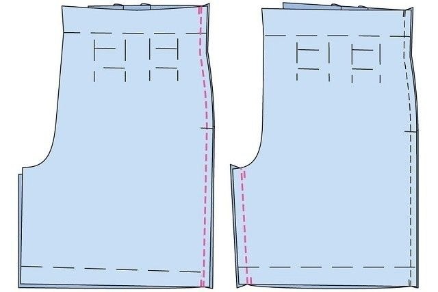 Как выполнить складки на поясе с цельнокроеной обтачкой.Аккуратные складки у пояса или по линии ... - 2
