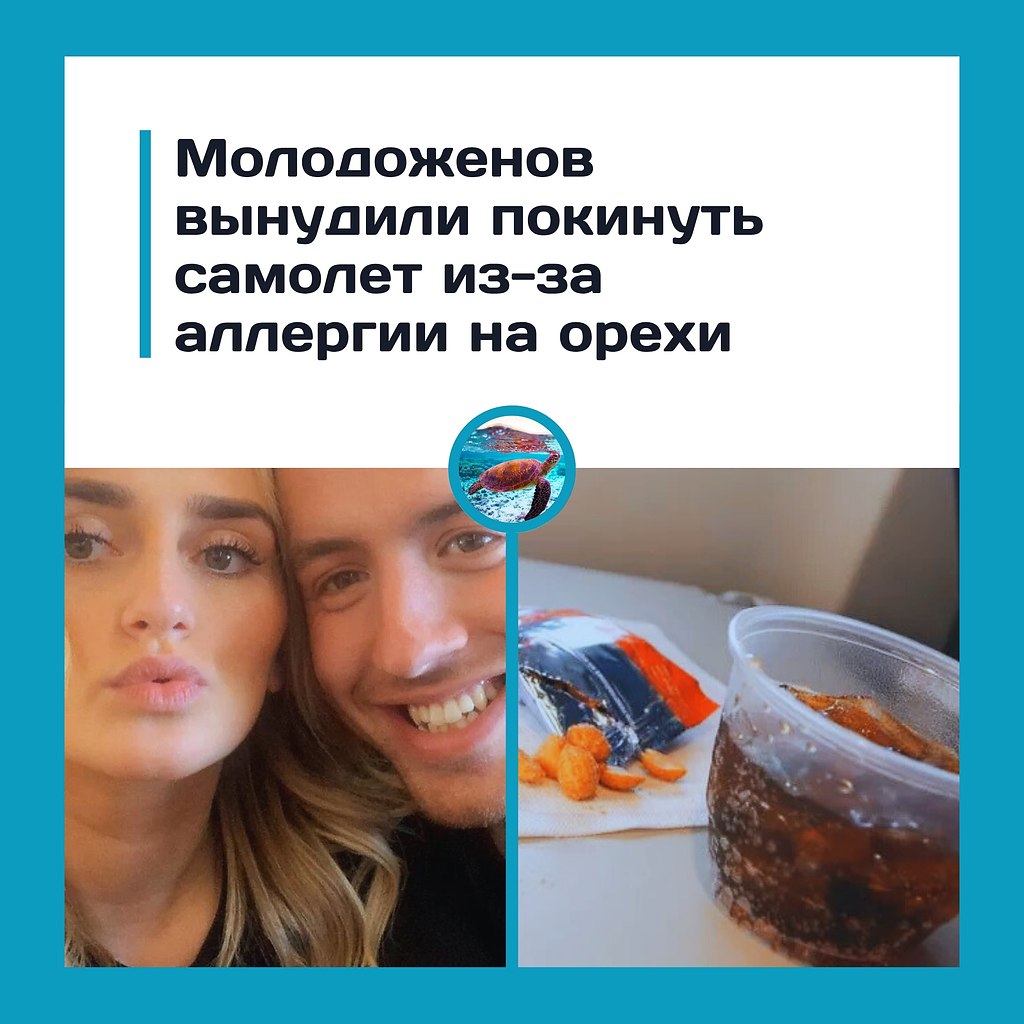 Авиакомпания оставила молодую пару на земле из-за орехов.22-летняя Претория Древер и её жених Ронан ...