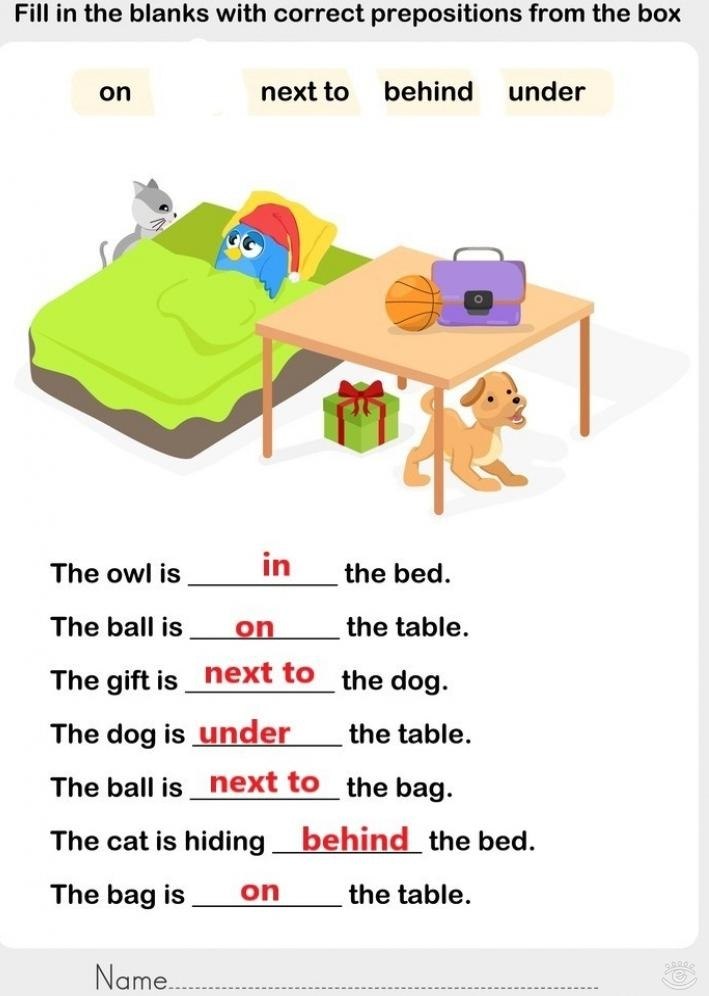Prepositions of place / �������� �����.������, ��� ���� �������� ���������� �� �������� �����.on - ... - 5