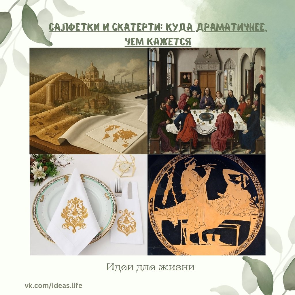 Казалось бы — всего лишь текстиль для стола. Но их история куда насыщеннее: взлёты, падения, ...