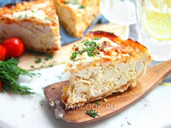 Королевская ватрушка с курицей.ИнгредиентыКуриное филе - 250-300 гМука - 250 гМасло сливочное - 110 ...