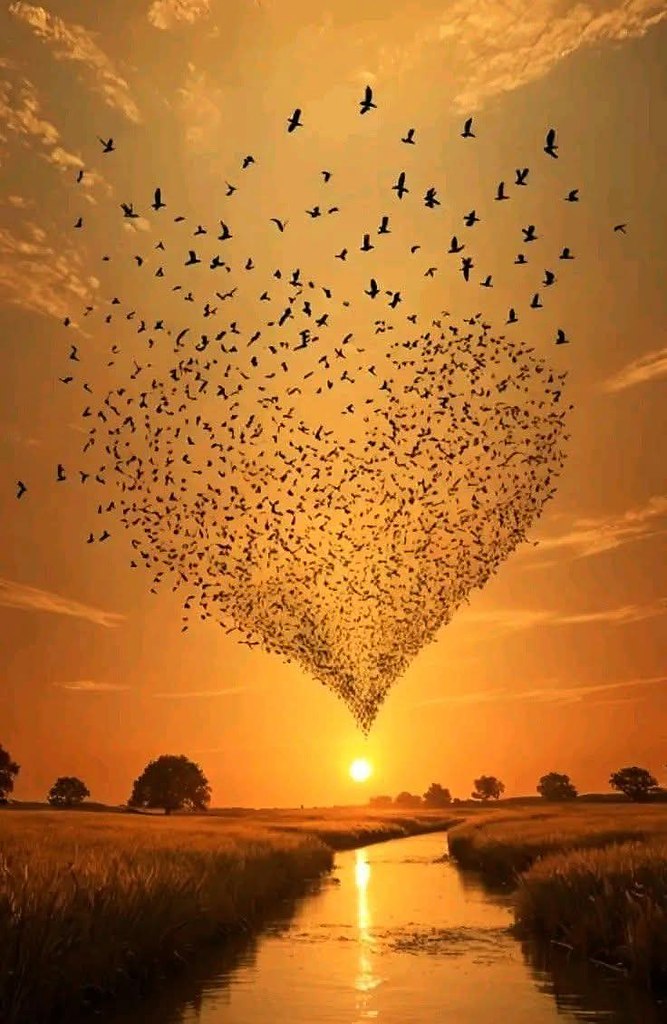 Великолепная мурмурация птиц...Как-то на ум сразу пришло : "Как хрупко равновесие в ...