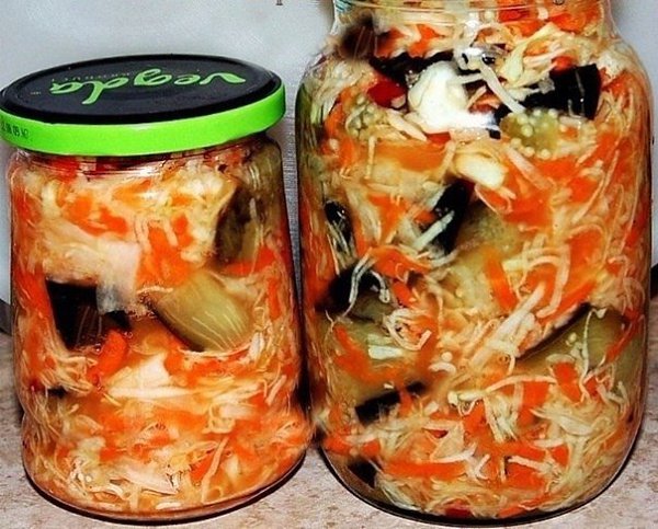Баклажаны кусочками с капустой на зиму.Этот рецепт для тех тех, кто любит баклажаны и обожает ...