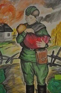 Трогательные детские рисунки, посвящённые 9 МАЯ - 9