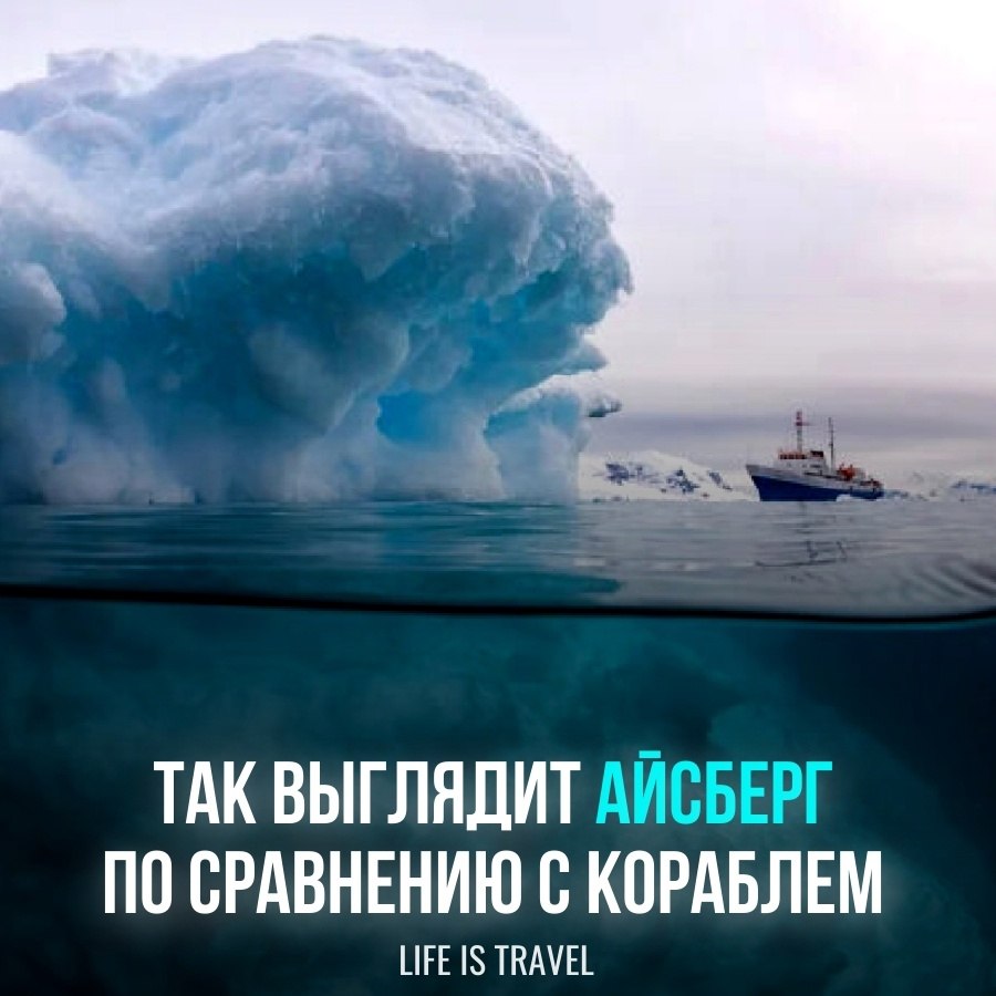 Примерно 90% айсберга часто находится под водой, а вот над ... | LIFE -  новости | Фотострана | Пост №2638085009