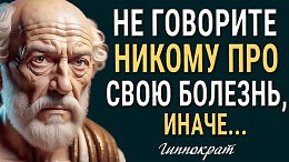Гиппократ - Мудрые цитаты про Болезни и Здоровье от "Отца Медицины"!