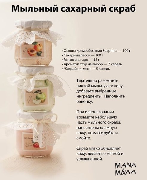 Мыльный сахарный скраб.; Открывает новую вкладку • Основа кремообразная Soaptima — 100 г • Сахарный ...