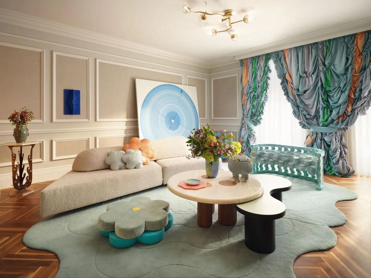 Море волнуется: люкс Pantone Celadon Suite в Лондоне.Студия Uchronia совместно с институтом цвета ... - 5