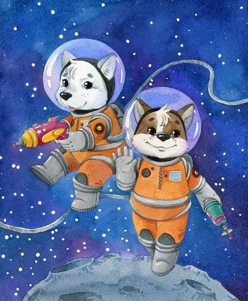 Варианты рисунков ко Дню космонавтики - 4