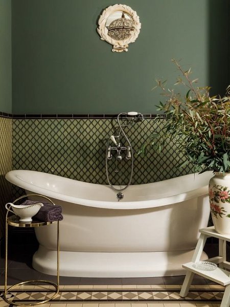 Зеленый цвет в ванной.Зеленый цвет редко используется в ванной, но если вы хотите добавить свежести ... - 7